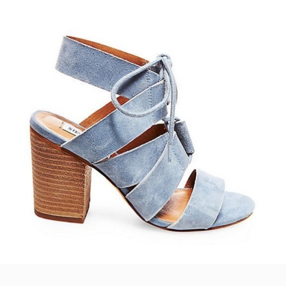 🌸Steve Madden Emalena Suede Leather Lace-Up Caged Heels Size 6.5
